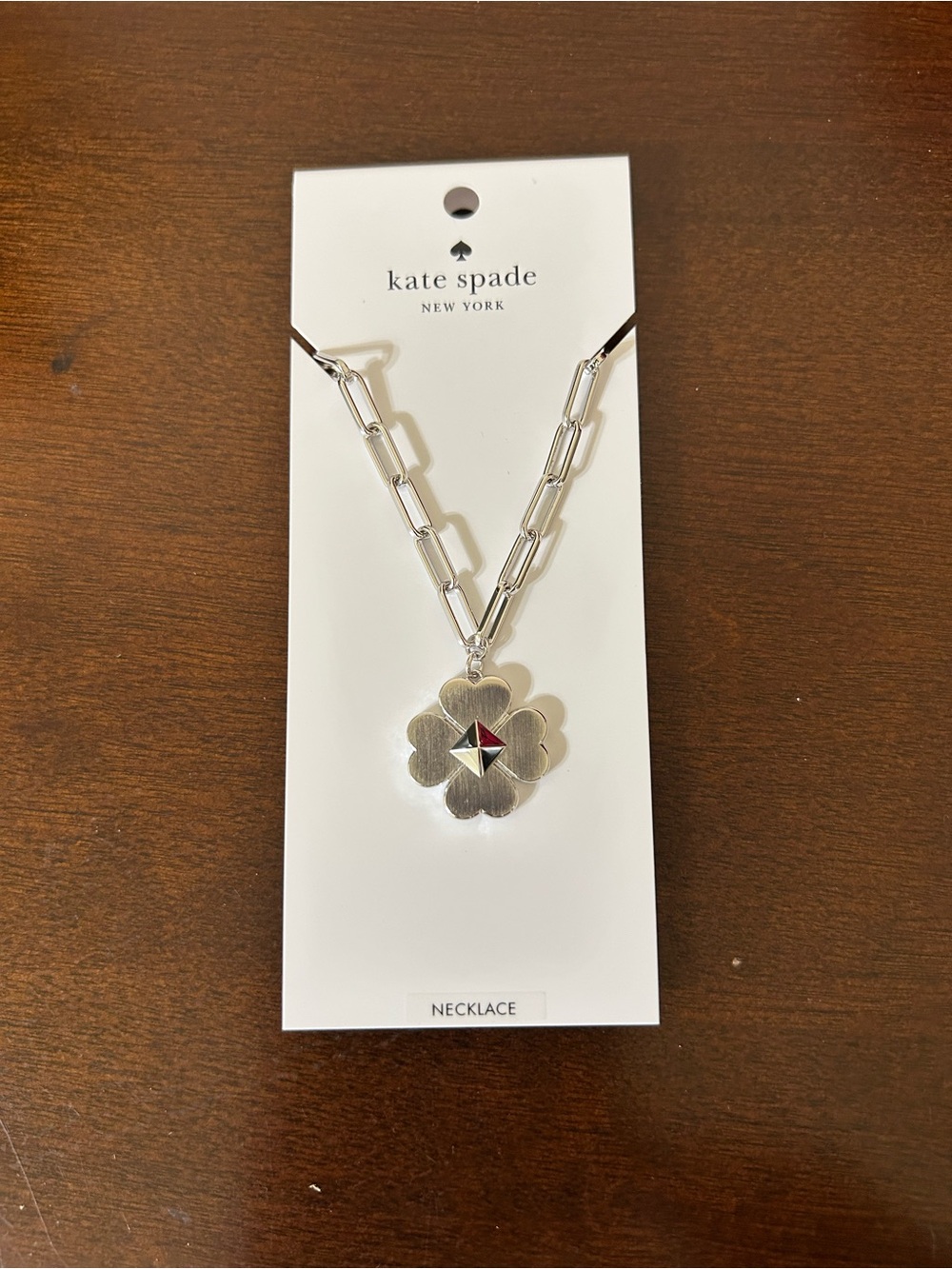 Kate Spade Silver Spades & Studs Pendant Necklace